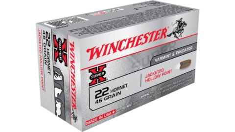 Winchester Super-X Ammunition 22 Hornet 46 Grain Jacketed Hollow Point 500 rounds