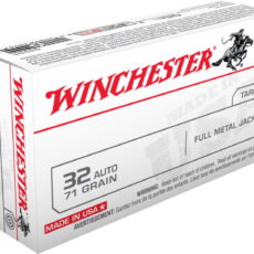 Winchester USA HANDGUN .32 ACP 71 grain Full Metal Jacket Brass Cased Centerfire Pistol Ammunition Q4255 Caliber: .32 ACP, Number of Rounds: 500