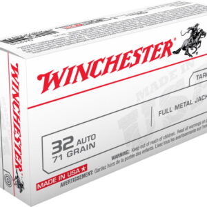 Winchester USA HANDGUN .32 ACP 71 grain Full Metal Jacket Brass Cased Centerfire Pistol Ammunition Q4255 Caliber: .32 ACP, Number of Rounds: 500