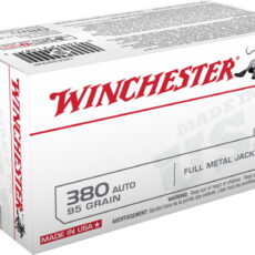 Winchester USA HANDGUN .380 ACP 95 grain Full Metal Jacket Brass Cased  500 rounds