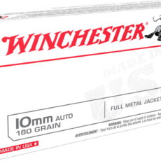 Winchester USA WHITE BOX 10mm Auto 180 grain Full Metal Jacket Centerfire Pistol Ammunition USA10MM Caliber 500 ROUNDS