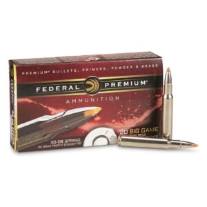 Federal Vital-Shok .30-06 Springfield 180 Grain Trophy Bonded Tip Ammo – 500 Rounds
