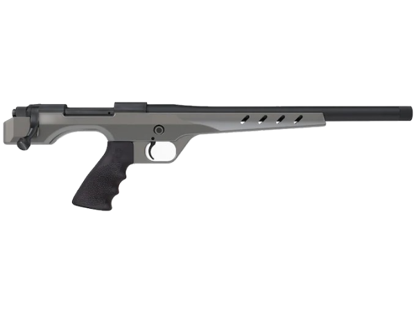 Nosler 48 Independence Pistol 15″ Threaded Matte Black Barrel, Gun Metal Gray Stock Hogue Rubber Grip
