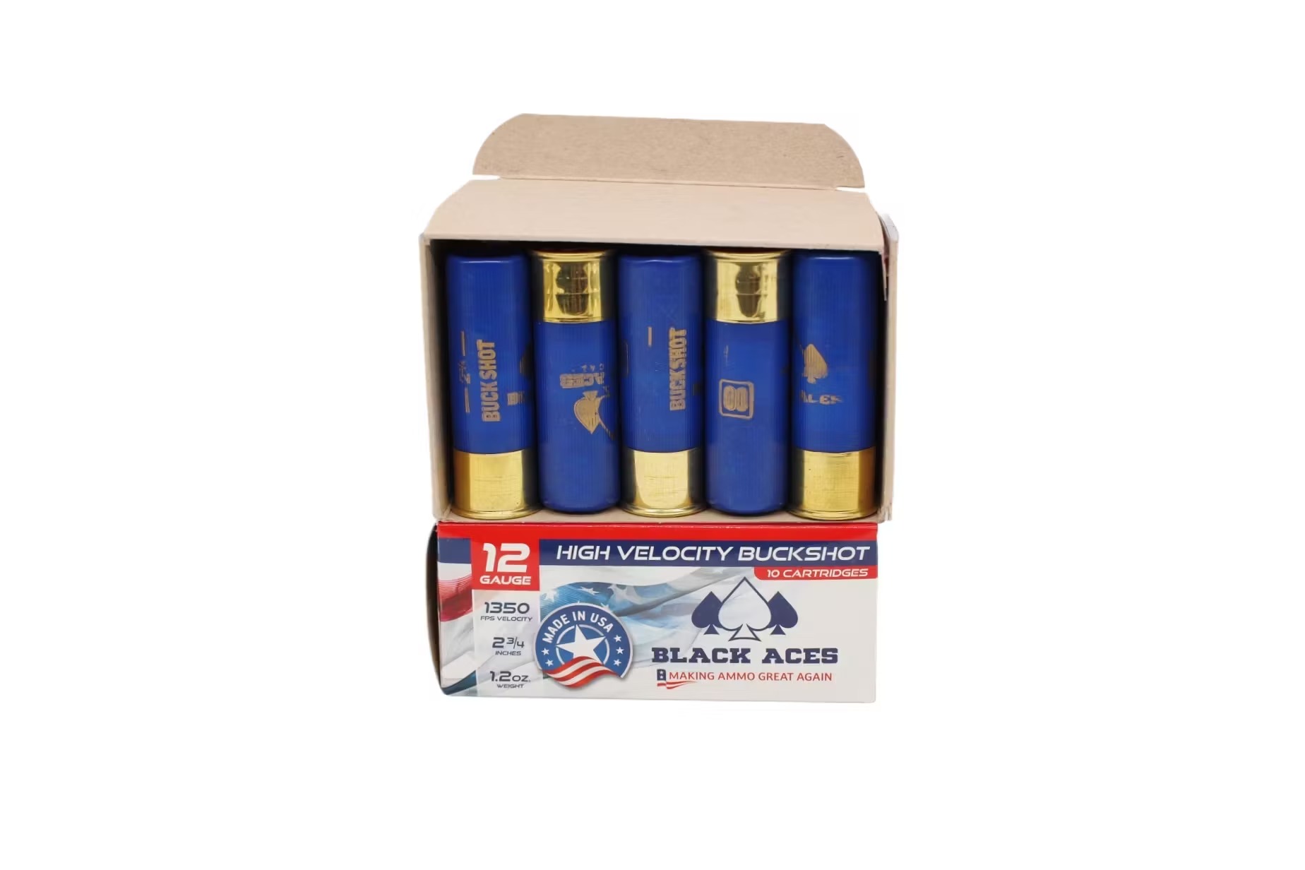 12 Gauge Double 00 Buckshot Made in USA Bulk Case Shotgun Ammo