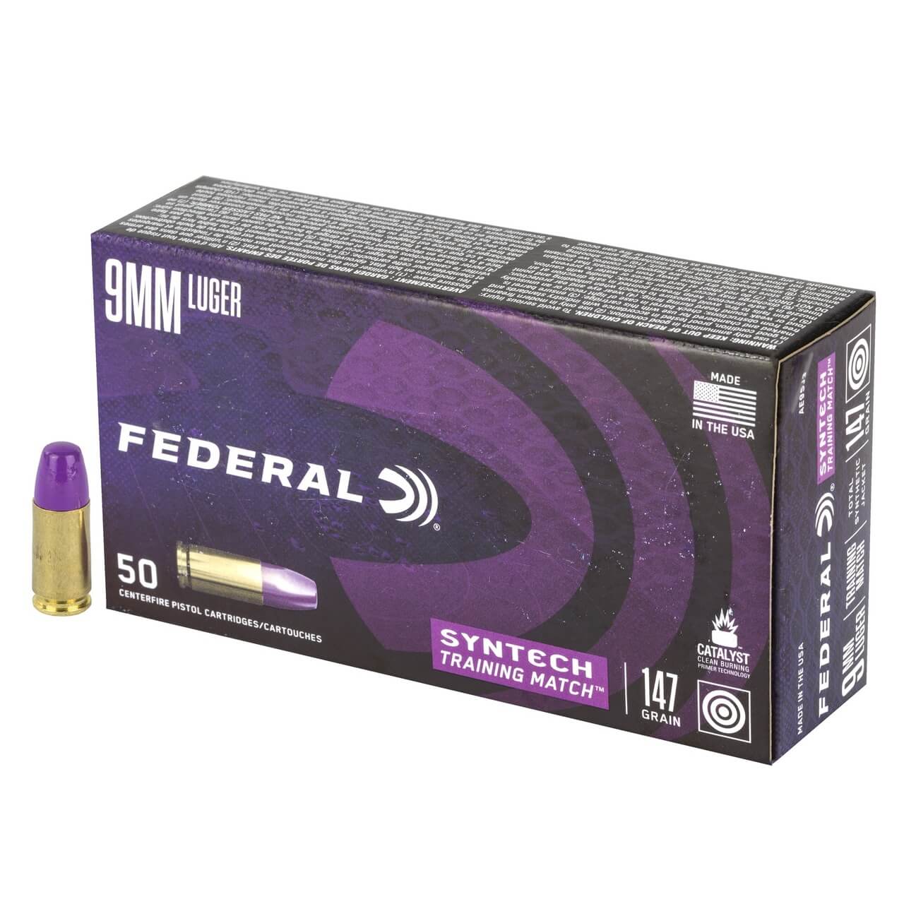 9mm – 147 gr TSJ – Federal Syntech (AE9SJ3) – 500 Rounds - Image 2
