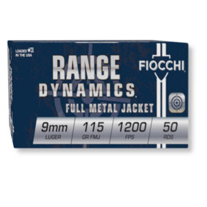 Fiocchi 9mm 115 Grain FMJ Ammo (9AP) – 1000 Rounds