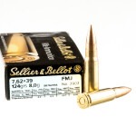 Sellier & Bellot 7.62x39mm 123 grain FMJ 600 round ammo case