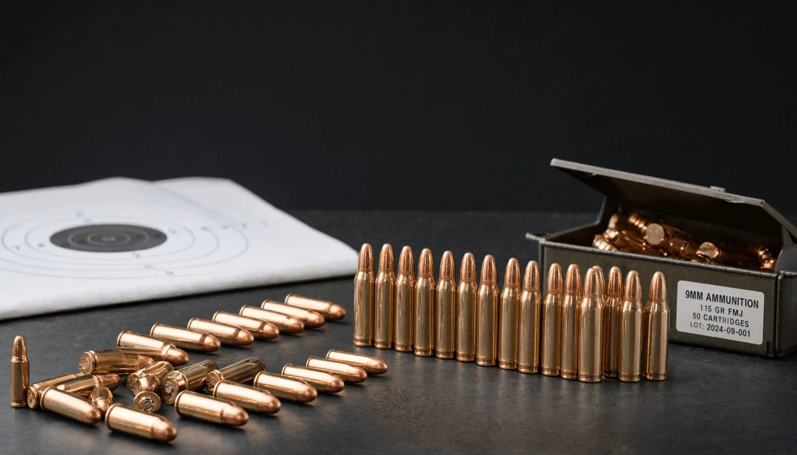 Bulk 9mm ammo for range training and target practice