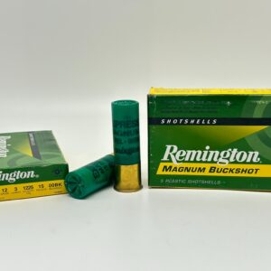 Remington 12 Gauge 3 inch 15 pellet 00 buckshot shells