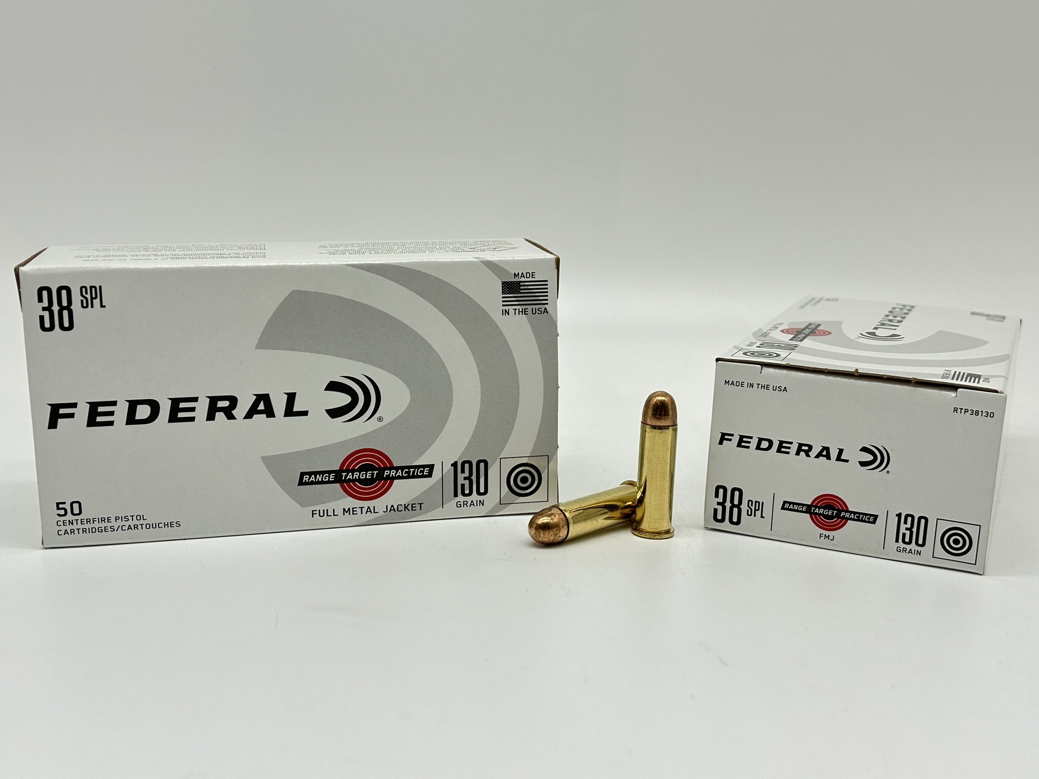 38 Special – 130 gr FMJ – Federal RTP38130 – 50 Rounds