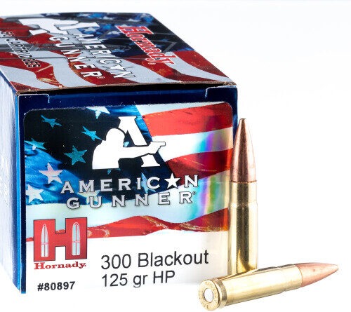300 Blackout 125 Grain Ammo – Hornady HP – 500 Rounds