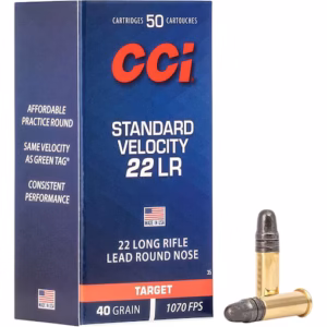 CCI Standard Velocity Ammunition 22LR 40 Grain Lead Round Nose