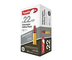 Aguila Interceptor .22 LR 40 Grain Hollow Point Ammo – 50 Rounds