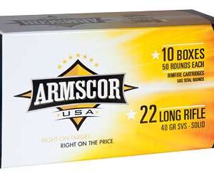 Armscor 22 LR 40 Grain Solid Point Standard Velocity Ammo 5000 Rounds