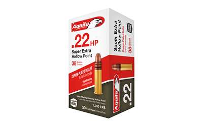 Aguila Ammunition, Rimfire, 22LR, 38Gr, Hollow Point, 50 ROUND BOX