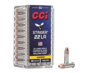 CCI Stinger .22 LR 32 Grain Hollow Point Ammo – 50 Rounds