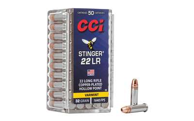 CCI Stinger .22 LR 32 Grain Hollow Point Ammo – 50 Rounds