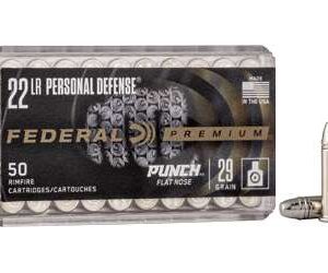 Federal Premium Punch .22 LR 29 Grain Flat Nose Ammo – 50 Rounds