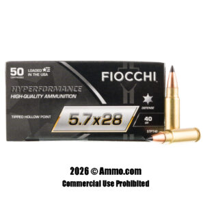 Fiocchi 5.7x28mm 40 Grain FMJ Range Dynamics Ammo 57FMJ40