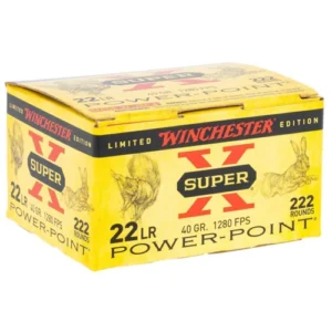 Winchester Super-X .22 LR 40 Grain Power-Point Hollow Point Ammo – 222 Rounds