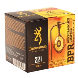 Browning BPR 22 LR 40 Grain Plated Round Nose Ammo 400 Rounds