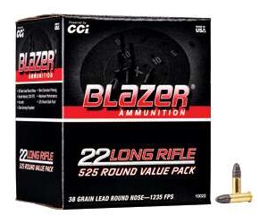 Blazer .22 LR 38 Grain Lead Round Nose Ammo – 525 Rounds