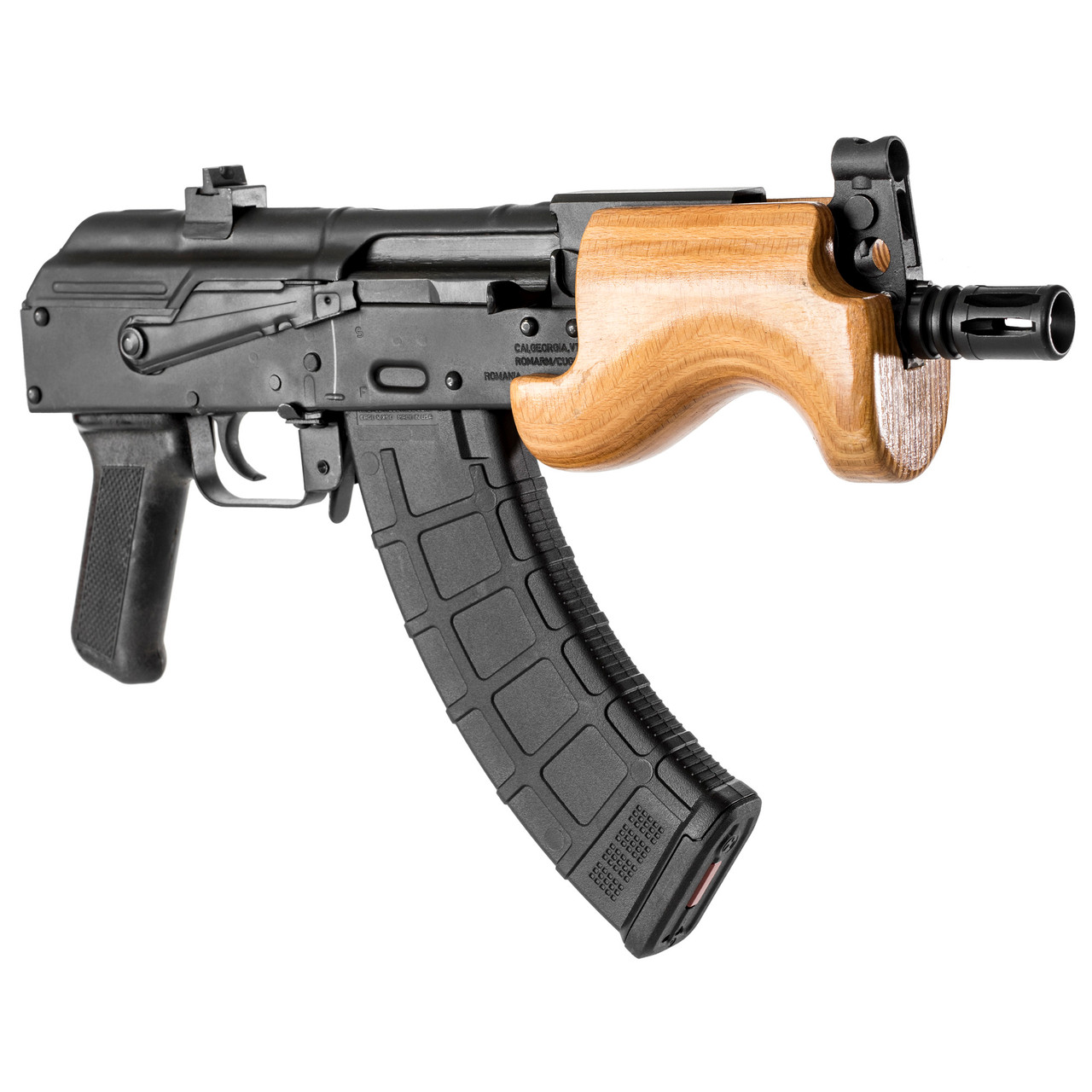 CUGIR Romanian Micro Draco 7.62x39mm, 6" Threaded Barrel, Hardwood Handguard, 30rd