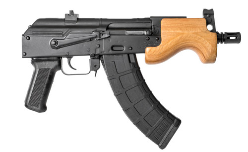 Century Micro Draco Kit 7.62x39mm, 6.25″ Barrel, Black Rec, Wood Handguard, Tan AWS Backpack, 30rd