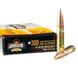 Armscor 300 Blackout 147 Grain FMJ Ammo 200 Rounds
