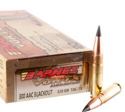 300 Blackout 120 Grain Ammo – Barnes VOR-TX 200 Rounds