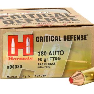 Hornady Critical Defense 380 Auto 90 Grain Handgun Ammo 25 Rounds